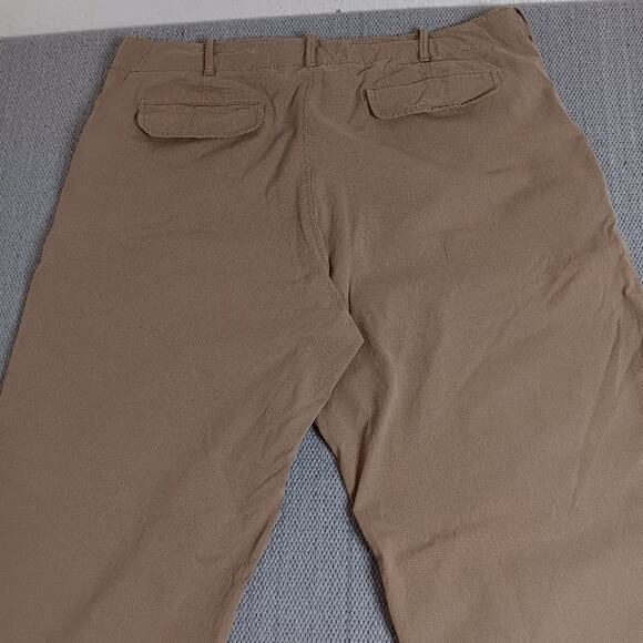Gap Corduroy Pants Men L 36X32 Tan Loose Wide Straight Leg Button Fly Drawstring - Picture 10 of 16